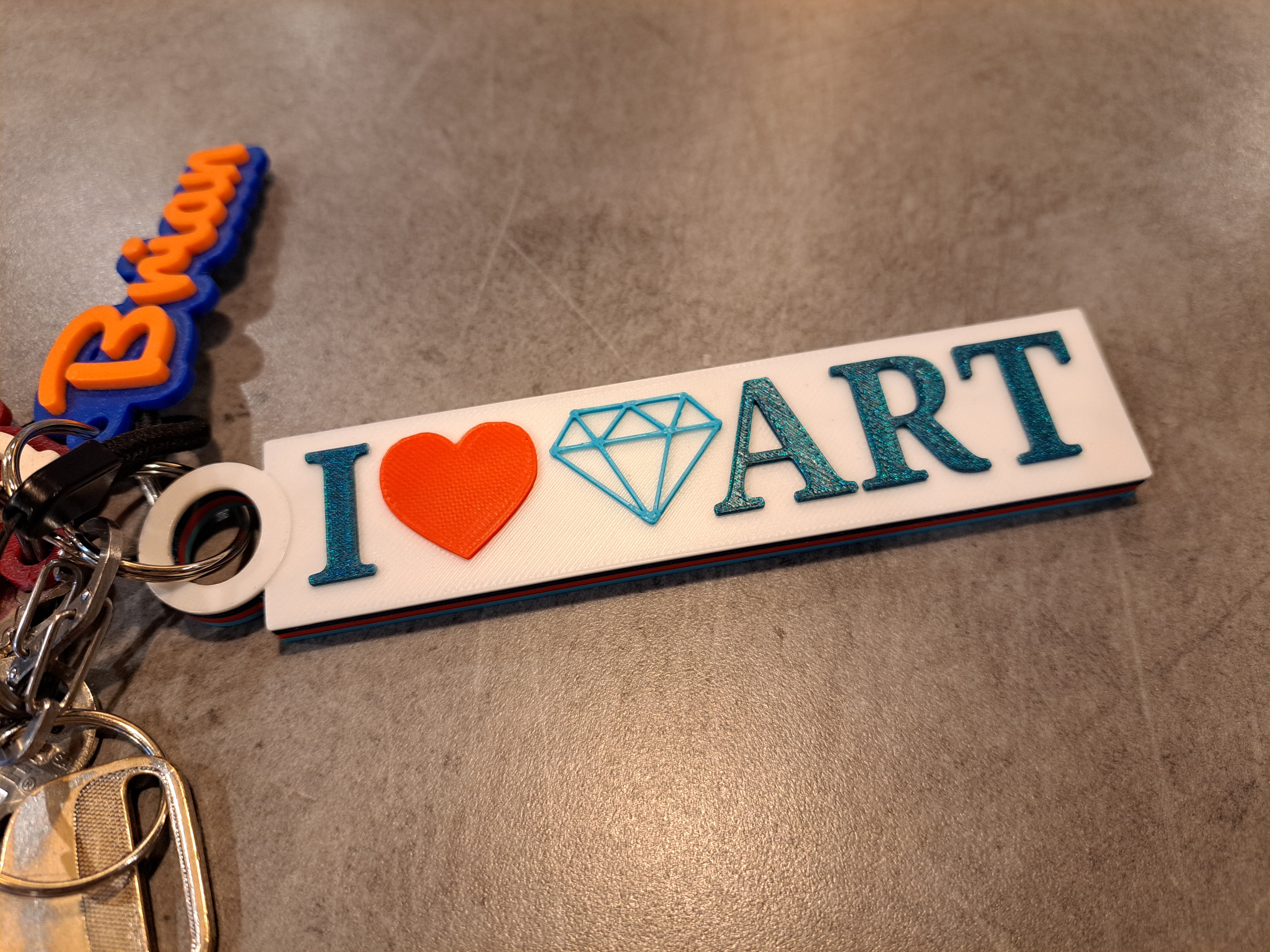 I heart Diamond Art Keychain